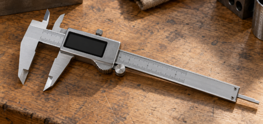 AI-generated editorial illustration of digital caliper