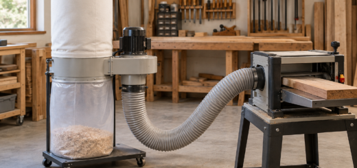 AI-generated editorial illustration of dust collector
