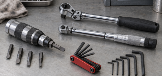 AI-generated editorial illustration of manual fastener drivers and precision wrenches