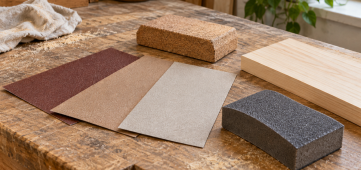 AI-generated editorial illustration of sandpaper