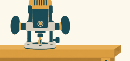 Editorial illustration of wood router