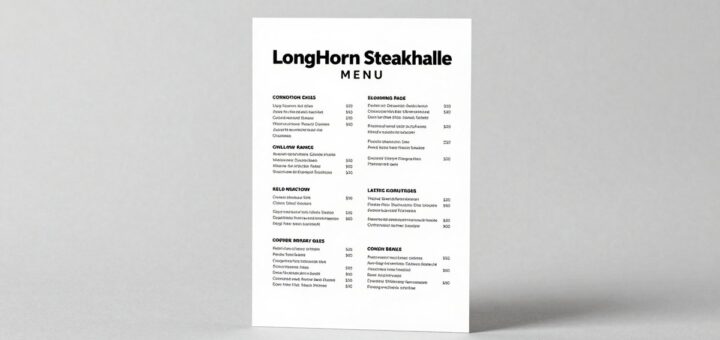 LongHorn Steakhouse Menu With Prices